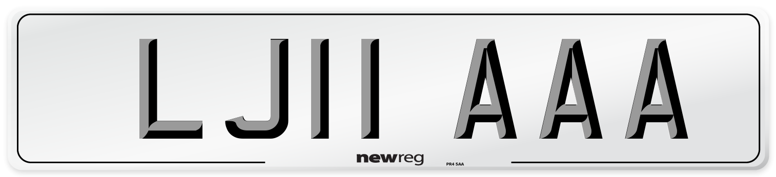 LJ11 AAA Number Plate from New Reg